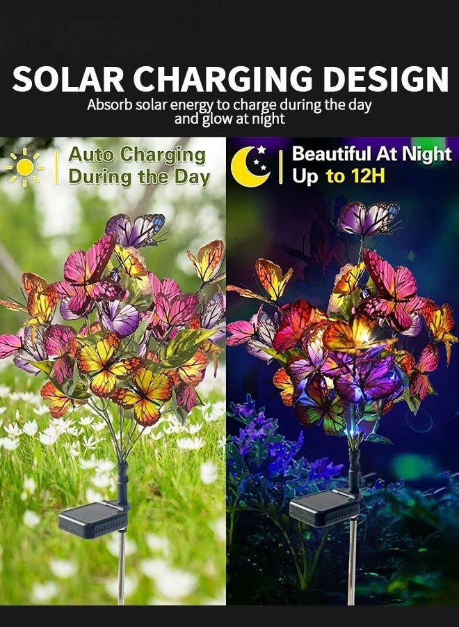 LED حديقة الأضواء الشمسية,مضاد للماء أضواء الشمسية الزخرفية,الألياف البصرية أضواء الزخرفية الفراشة,أضواء الشمسية الفراشة للحديقة ساحة Pathway,, - Image 2